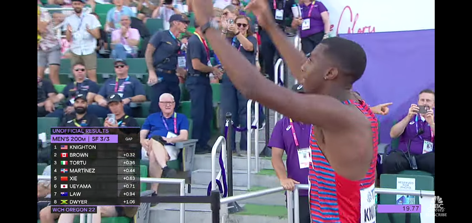 Erriyon Knighton blasts into 200m World Championship final with dominant semi win