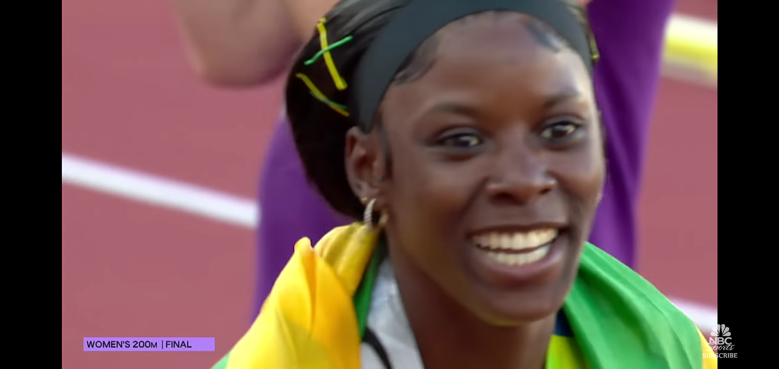 21.45! Shericka Jackson destroys 200m CHAMPIONSHIP RECORD to win World Title | NBC Sports
