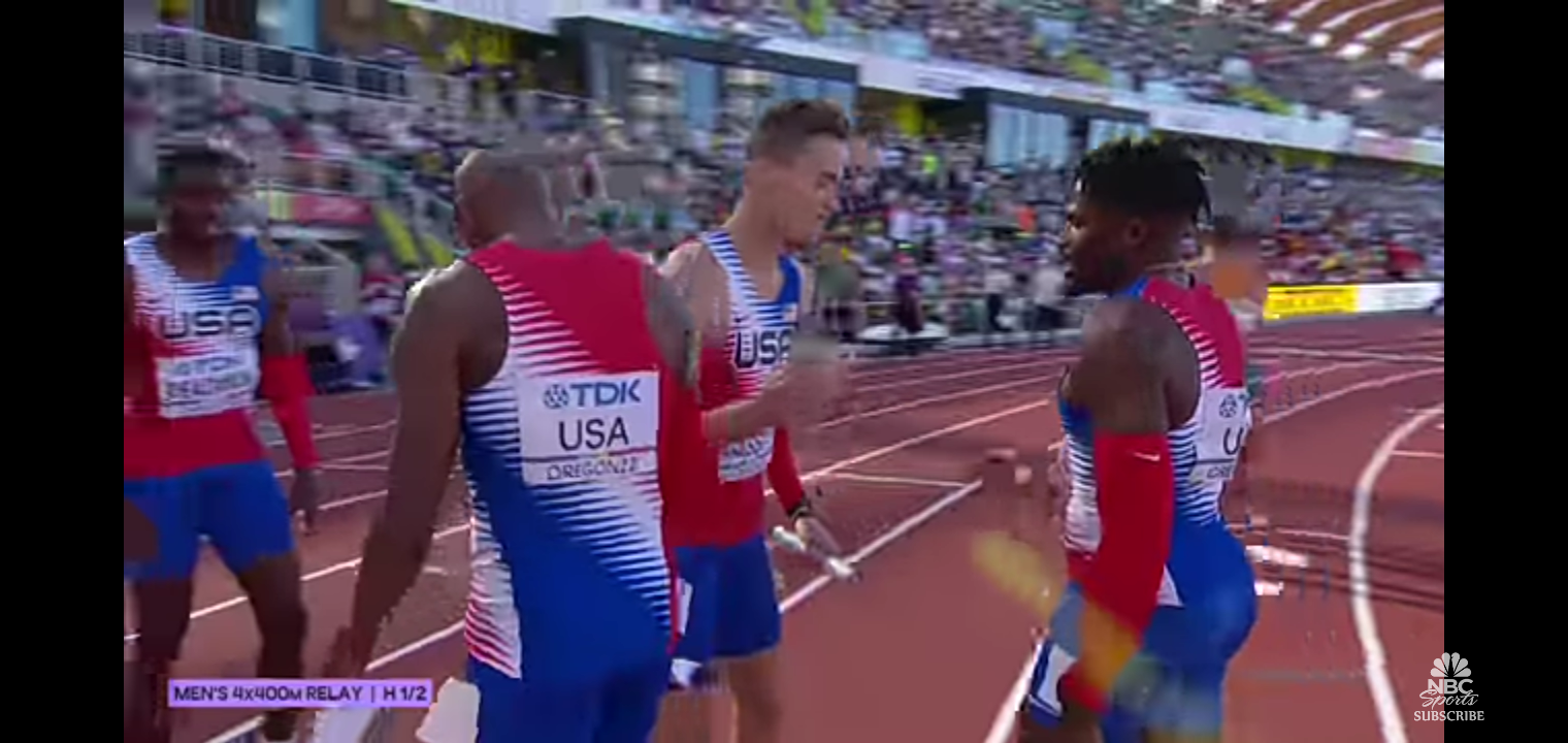 Team USA dominates 4×400 relay heat, will race for yet another gold in Worlds final