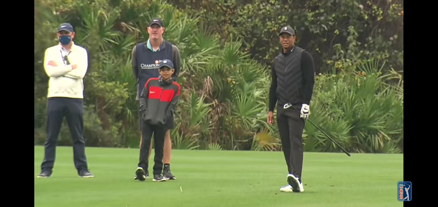 Tiger Woods reacts to Charlie & Tiger: Mannerisms video
