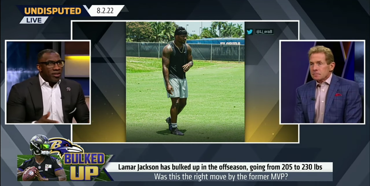 UNDISPUTED – Lamar Jackson has added 25 pounds of muscle mass