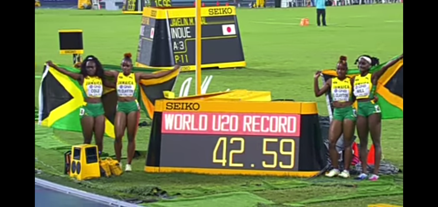 U20 Jamaicans shatter 4×100 World Record; USA gets silver | U20 World Championships
