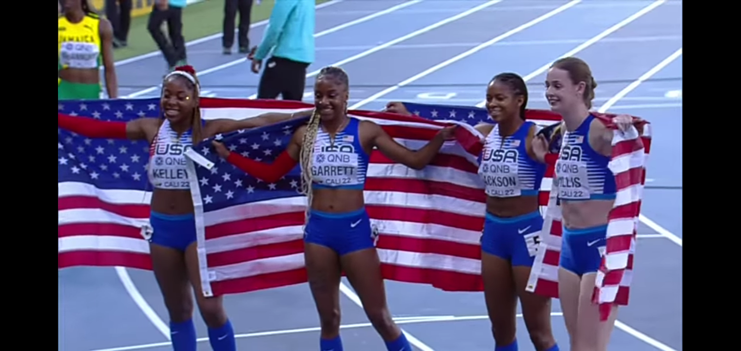 USA women’s 4×400 relay team dominates to win gold for team USA at U20 Championships