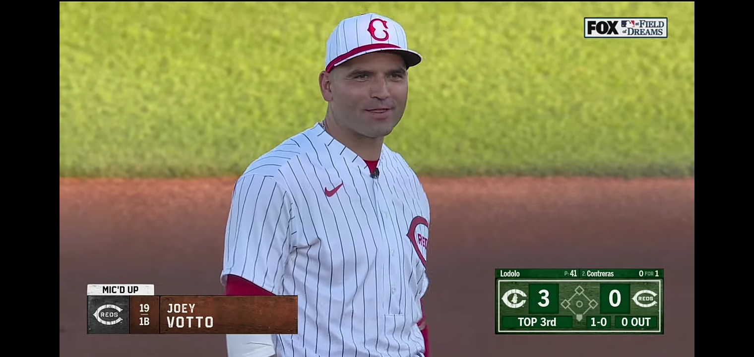 Joey Votto is a LEGEND! He was mic’d up in the top of the 3rd and it was AWESOME!