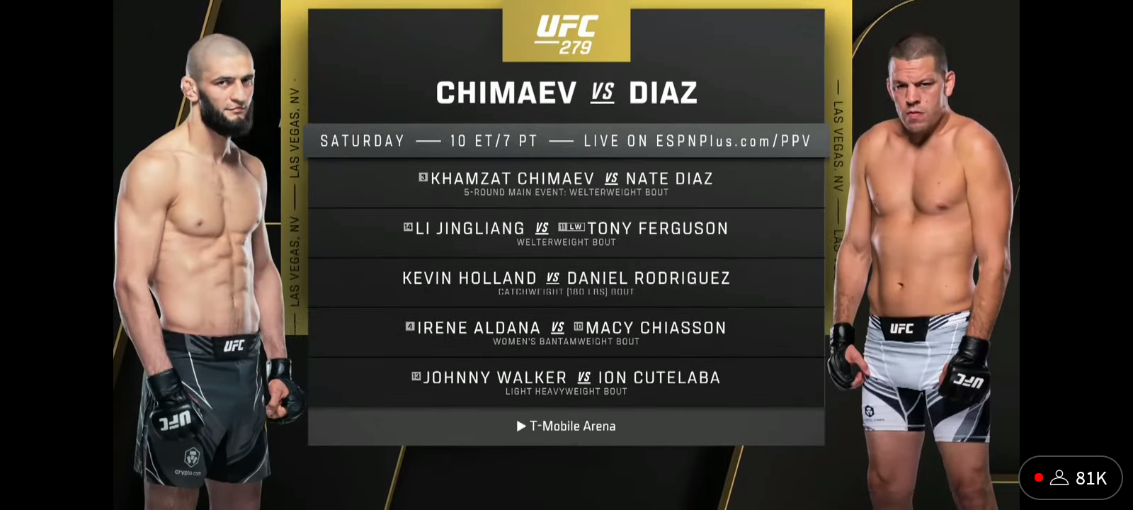 UFC 279: Live Weigh-In Show