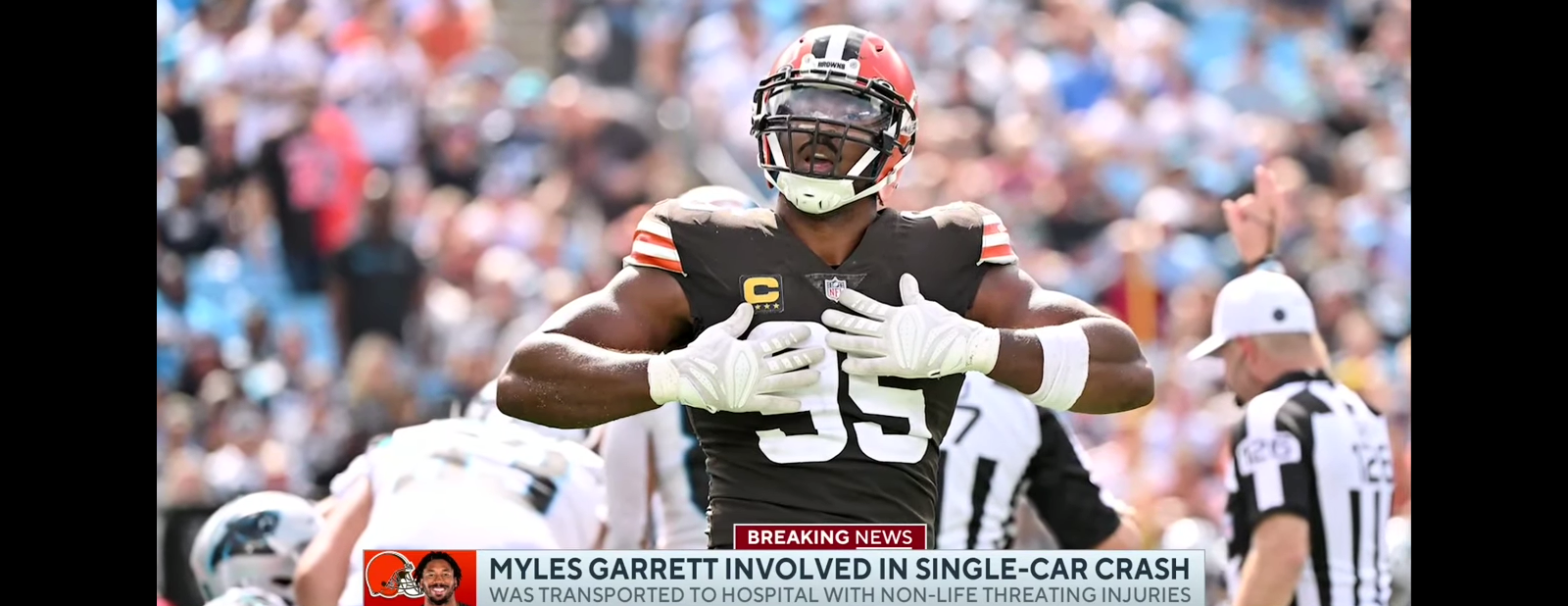 Myles Garrett involved in single-car accident