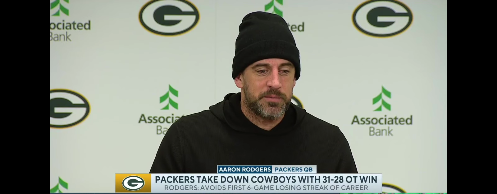 Aaron Rodgers Talks Feeling Of Beating Cowboys And Snapping Losing Streak I FULL INTERVIEW