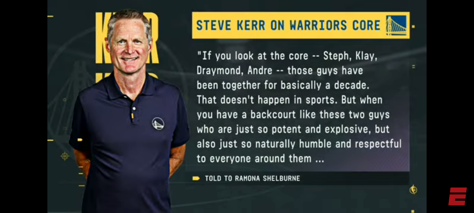 Steve Kerr says the Warriors’ dynasty could be in the final stages