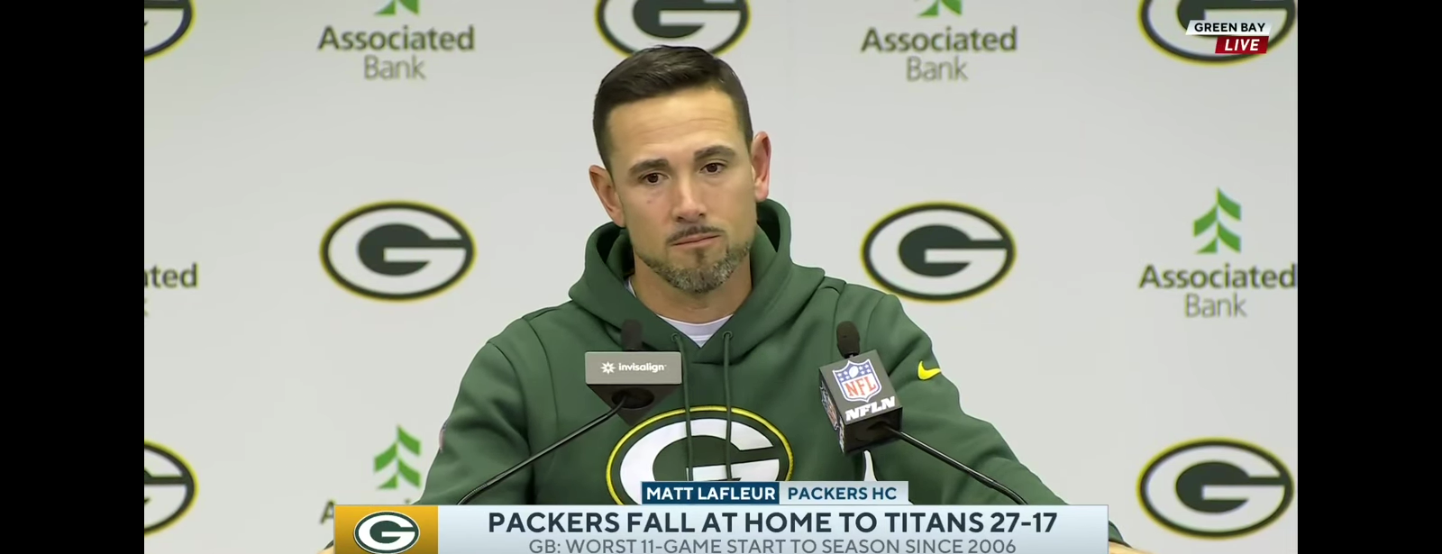 Packers HC Matt LaFleur Is SHOCKED By Teams Performance In Loss To Titans