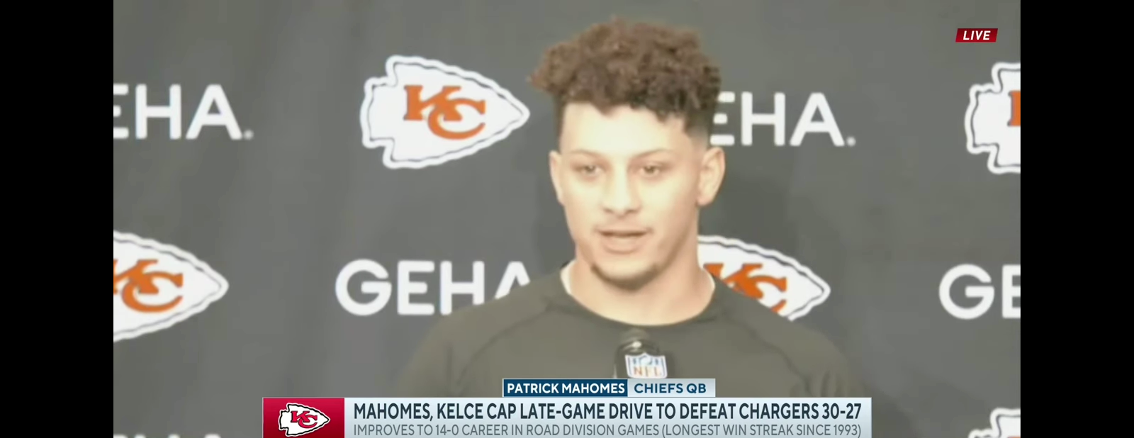 Patrick Mahomes PRAISES Travis Kelce After Big Performance Against Chargers