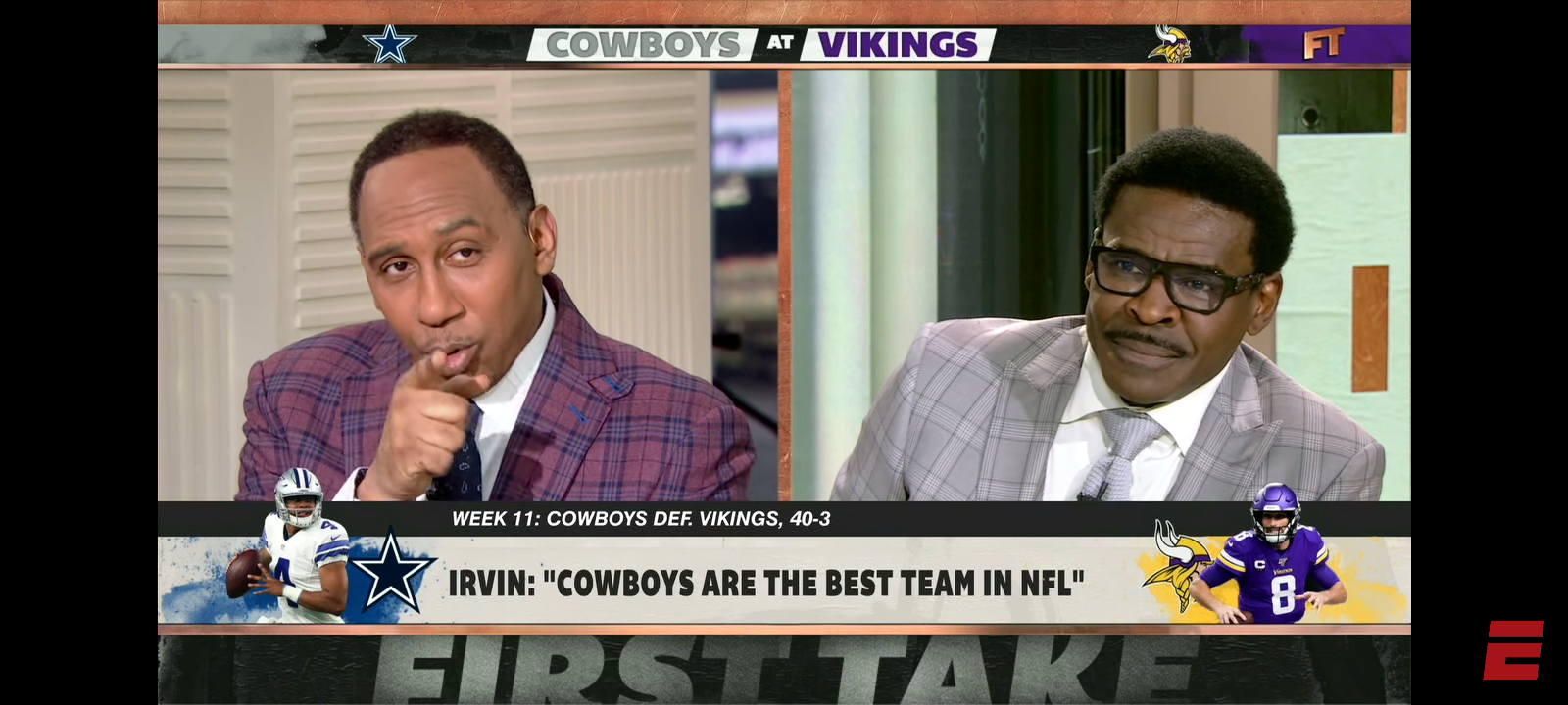 10 MINUTES into the show before Stephen A. could get a word in 🫢 🤠