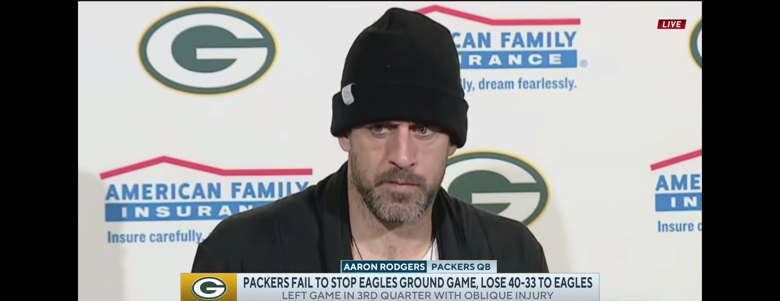 Aaron Rodgers DESCRIBES INJURY + Plans For Rest Of Season After Loss To Eagles I FULL INTERIVEW