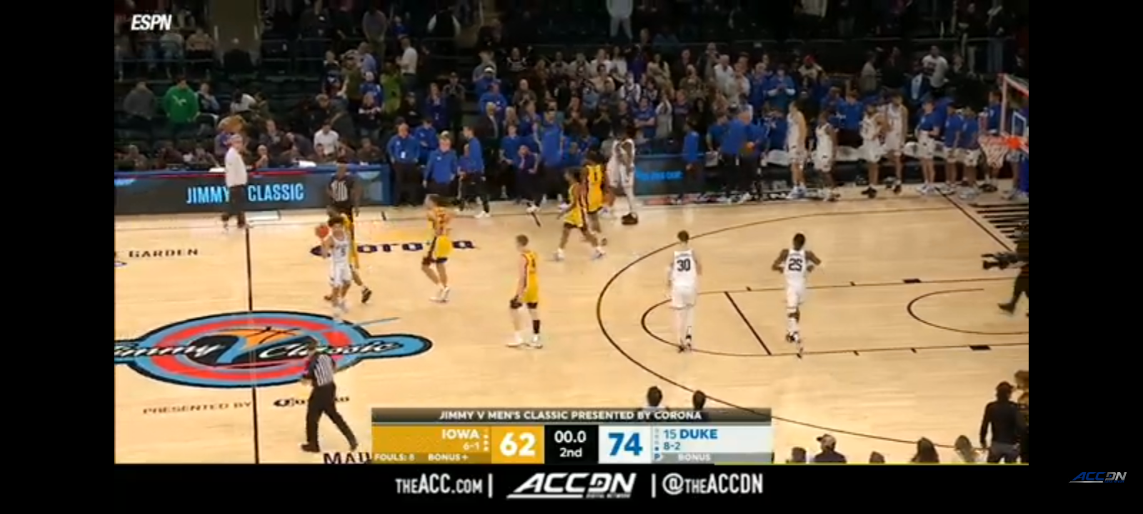 Iowa vs. Duke Men’s Basketball Highlights