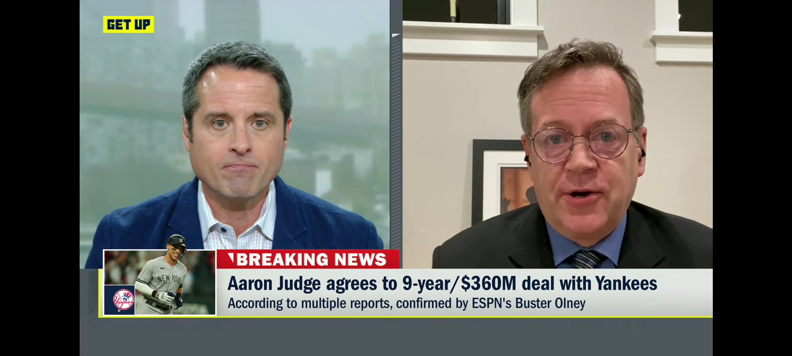 Aaron Judge agrees 9-year/$360M deal with Yankees! 💰