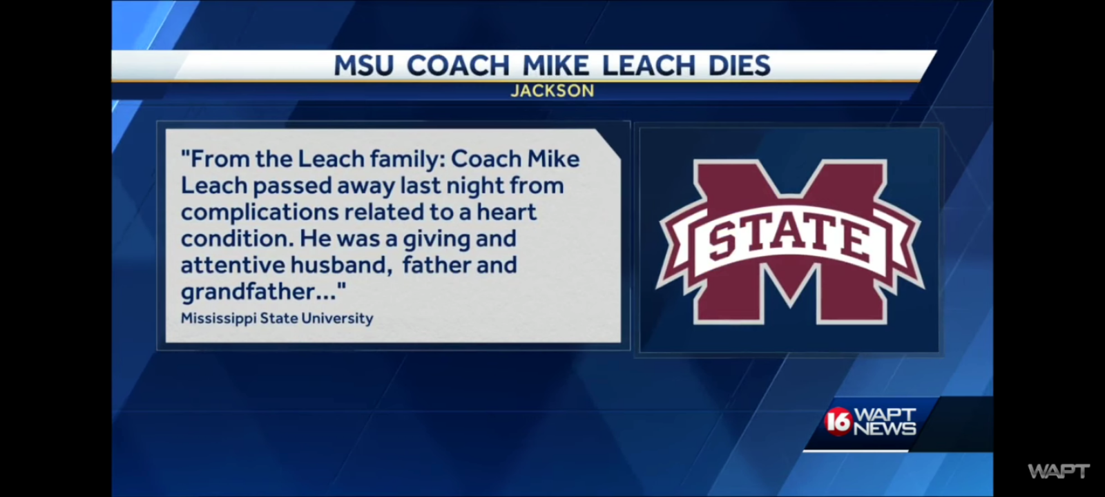 MSU announces death of Coach Mike Leach