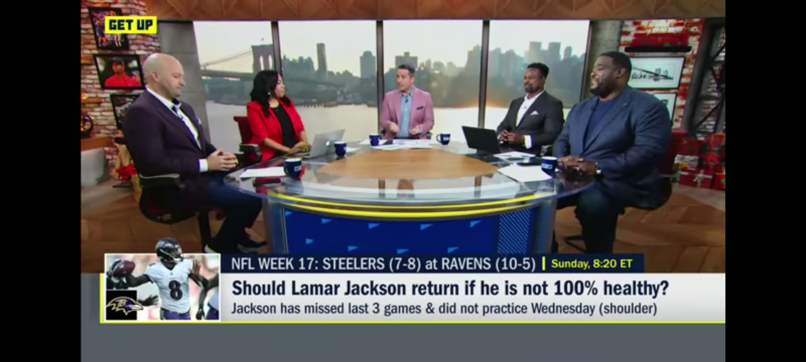 Should Lamar Jackson return vs. the Steelers if he is not 100% healthy?