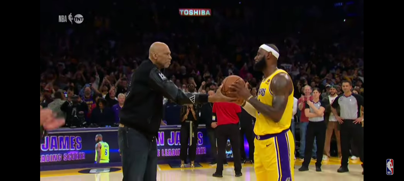 Adam Silver & Kareem Honor LeBron James Historic NBA Milestone