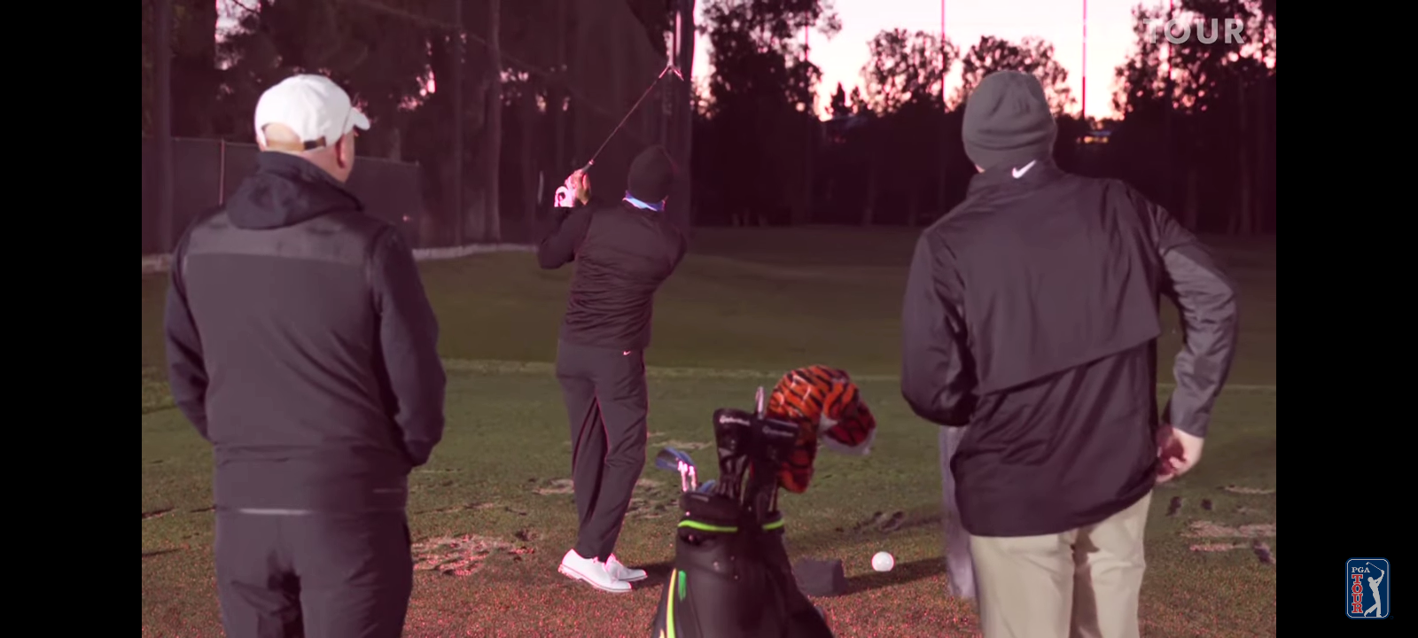 Tiger Woods’ early morning range session at The Genesis Invitational