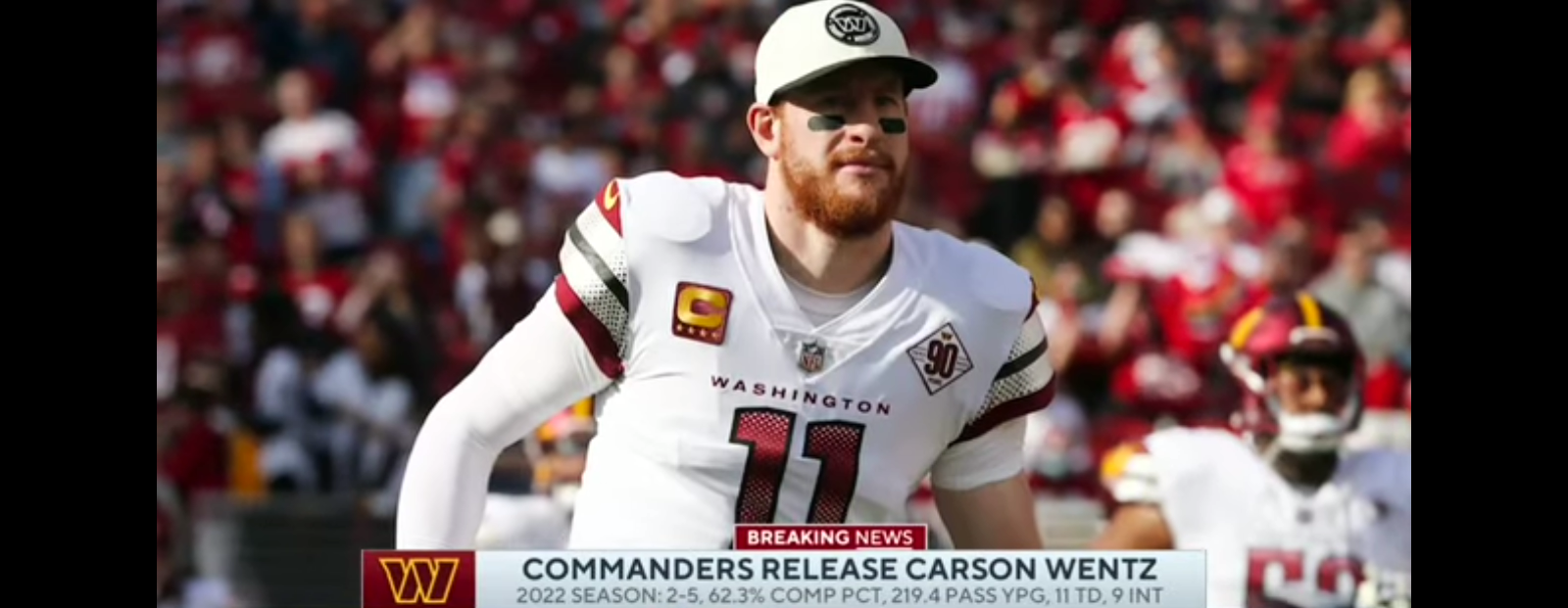Washington Commanders Release QB Carson Wentz