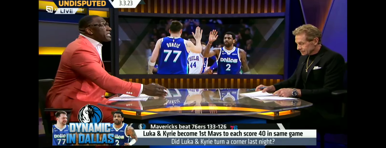 UNDISPUTED – Shannon in TEARS as Luka & Kyrie combine for 82 points in Mavs win