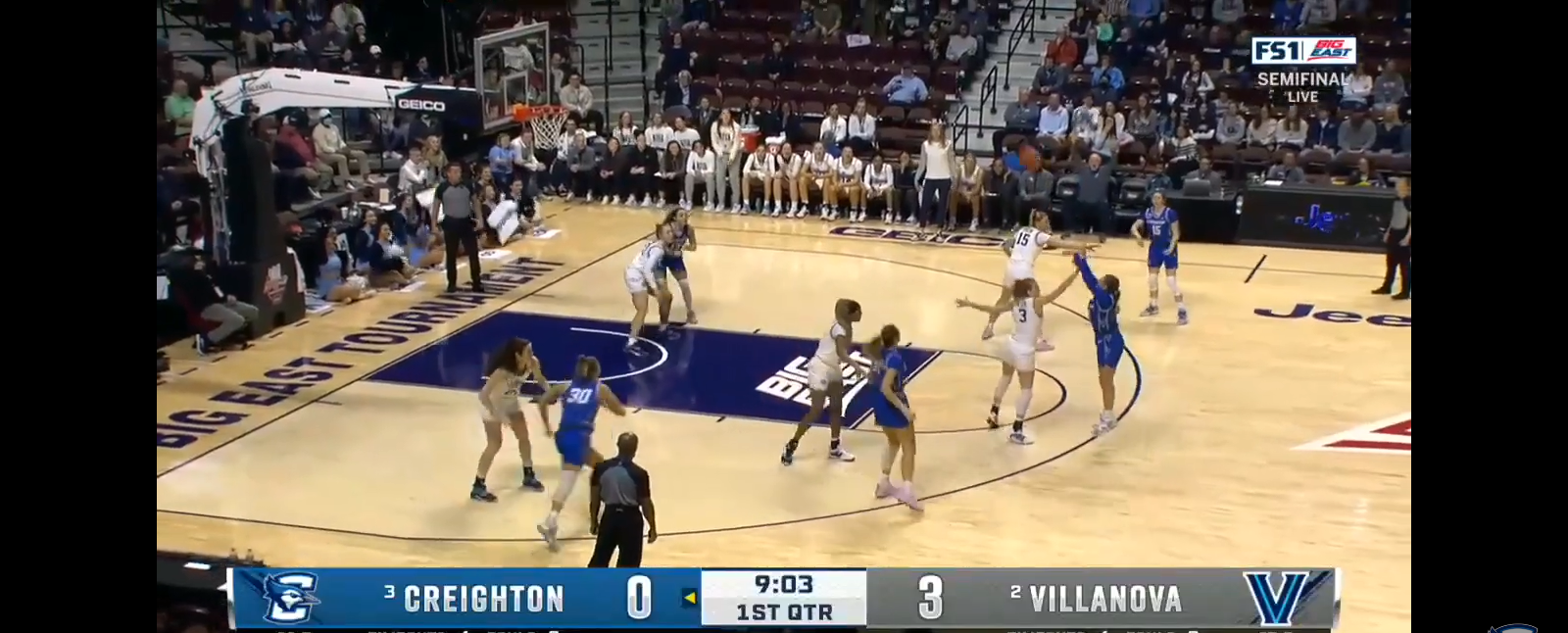 Creighton Women’s Basketball BIG EAST Tournament Semifinal Highlights vs. Villanova