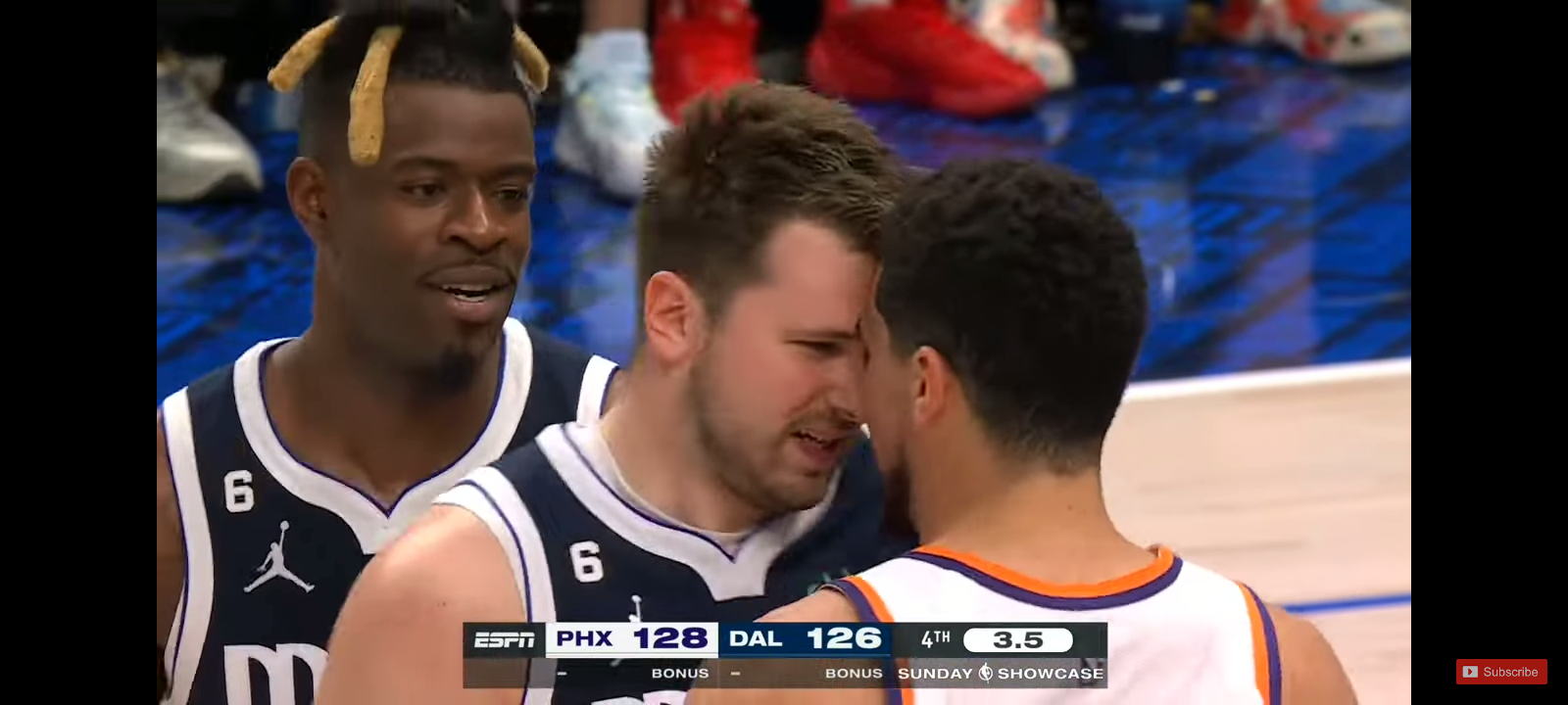Devin Booker and Luka Doncic get into it after Luka misses game tying shot
