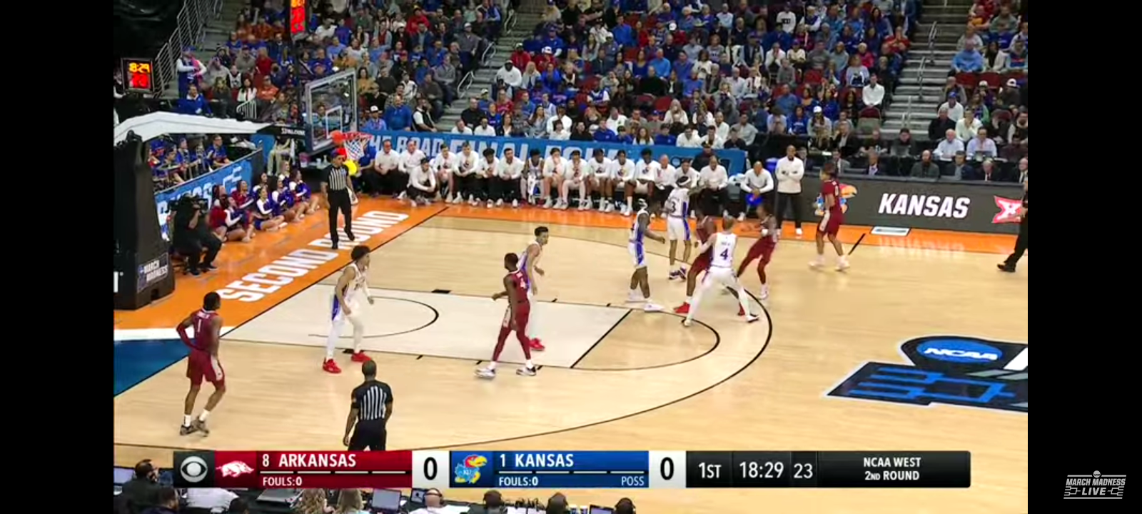 Arkansas vs. Kansas – Second Round NCAA tournament extended highlights