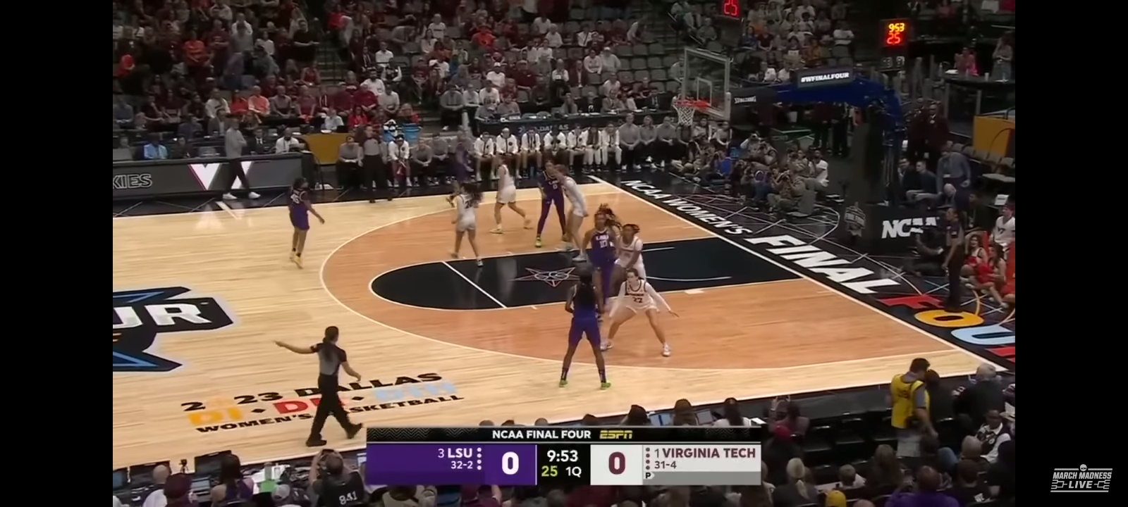 LSU vs. Virginia Tech – Final Four NCAA tournament extended highlights