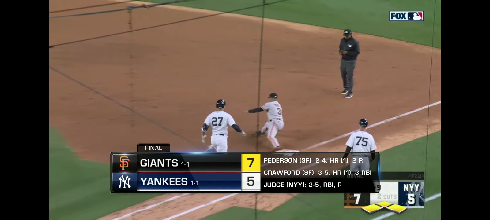 Giants vs. Yankees Game MLB Highlights