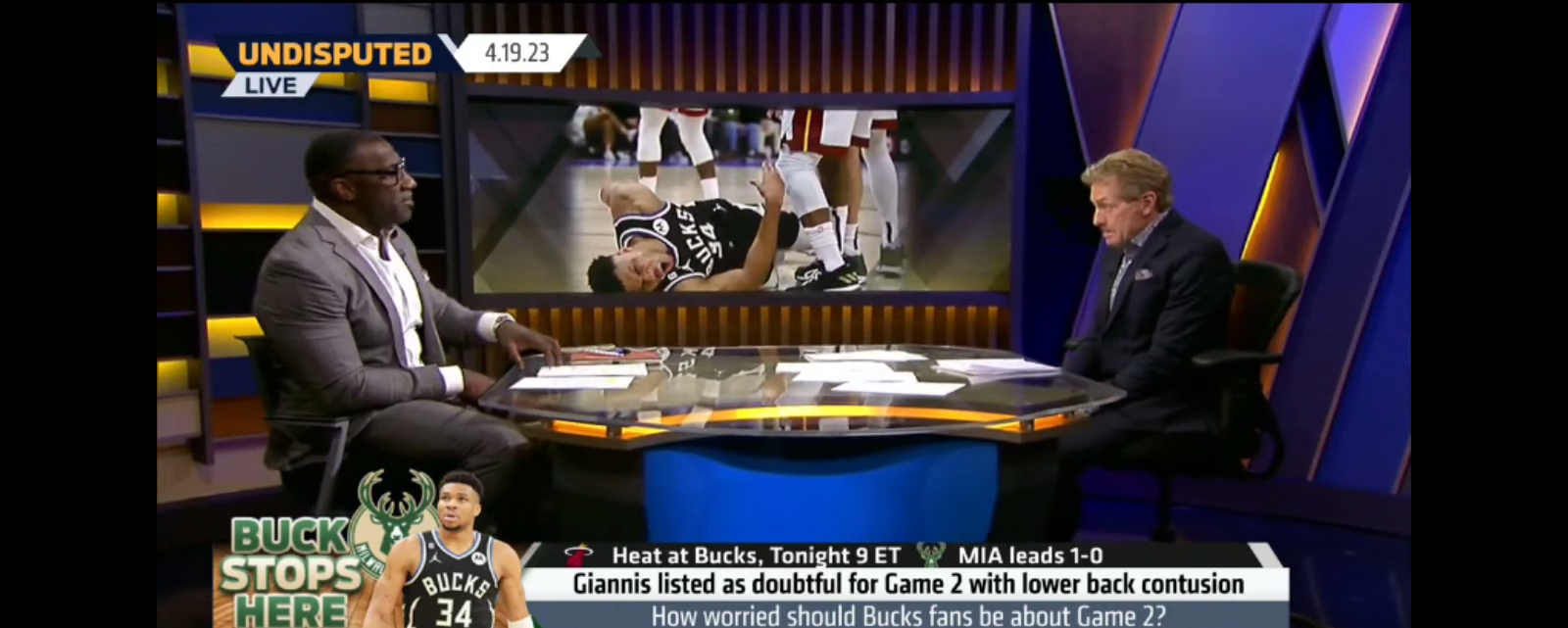 UNDISPUTED | Giannis is back! Shannon claims Bucks DOMINATE Heat in Game 2 to even series