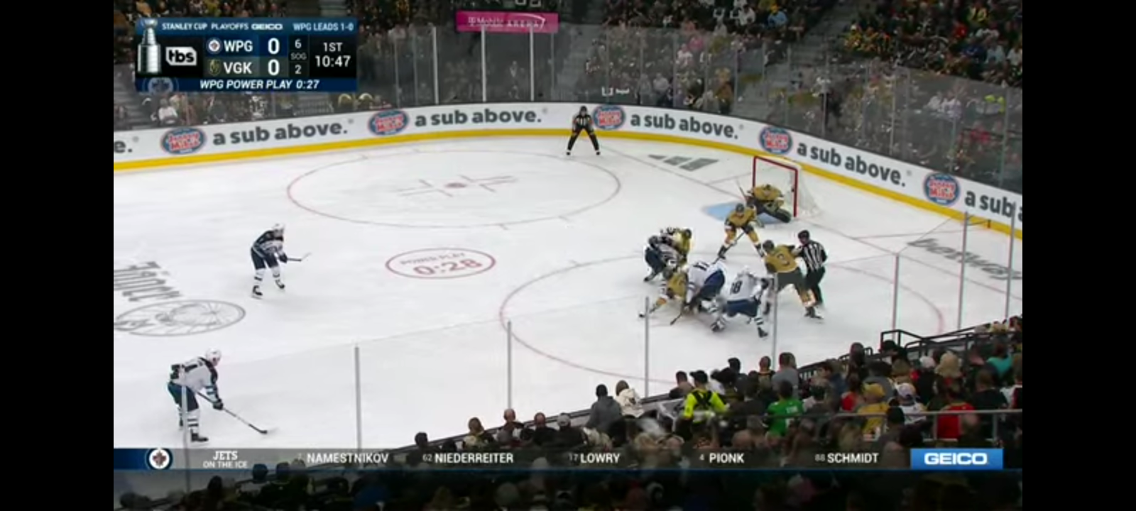 Winnipeg Jets vs. Vegas Golden Knights: First Round, Gm 2