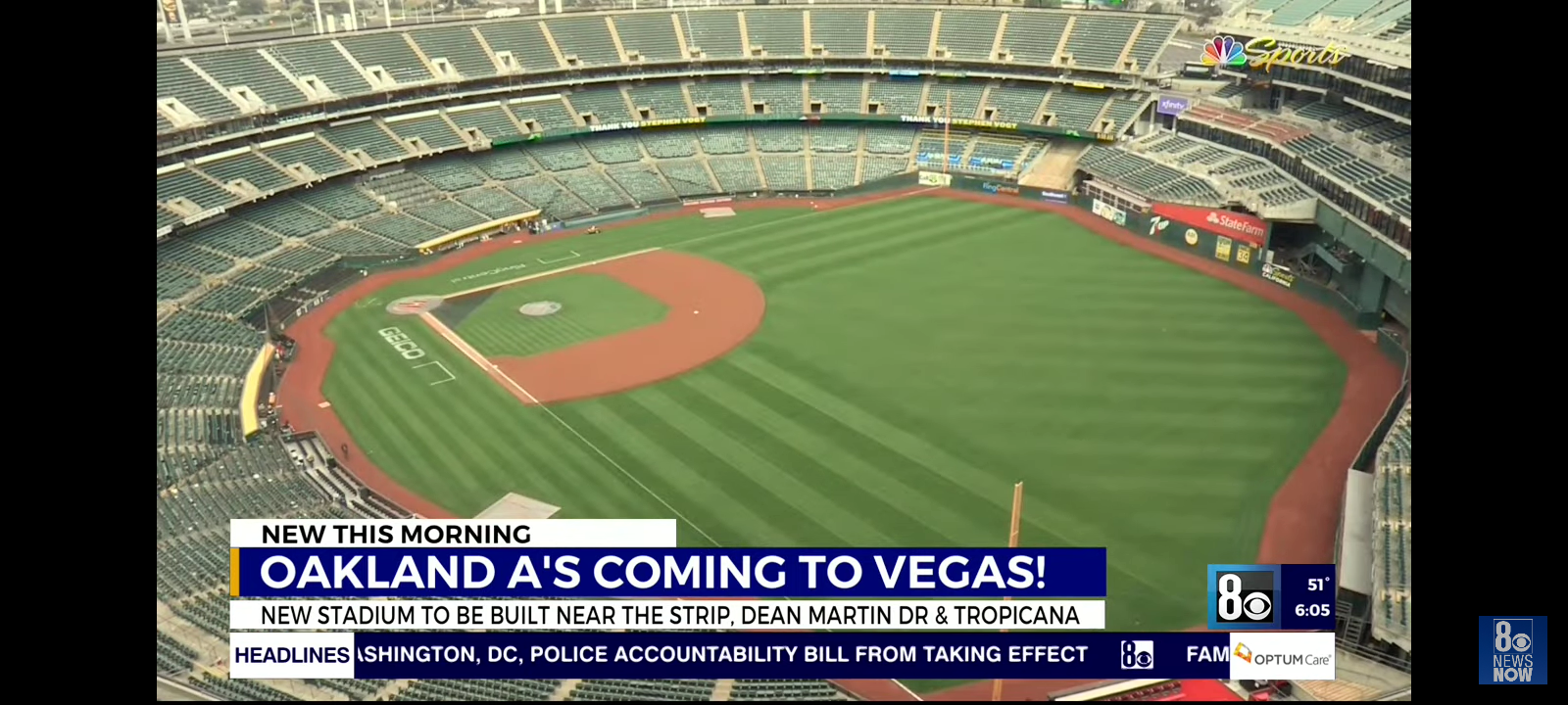 Oakland A’s plan to build new stadium near Las Vegas Strip