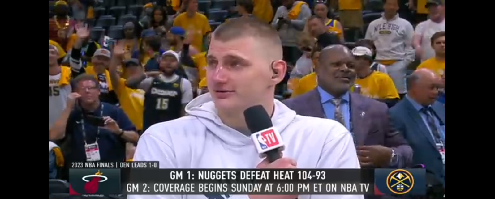 Nikola Jokic joins Shaq & Chuck to talk about Game 1 win
