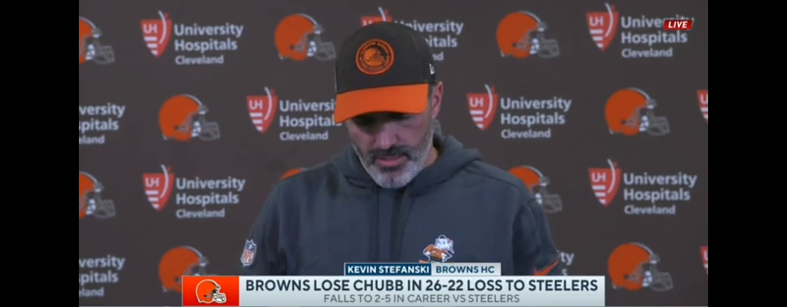 Kevin Stefanski talks Nick Chubb injury, loss to Steelers | Postgame Press Conference