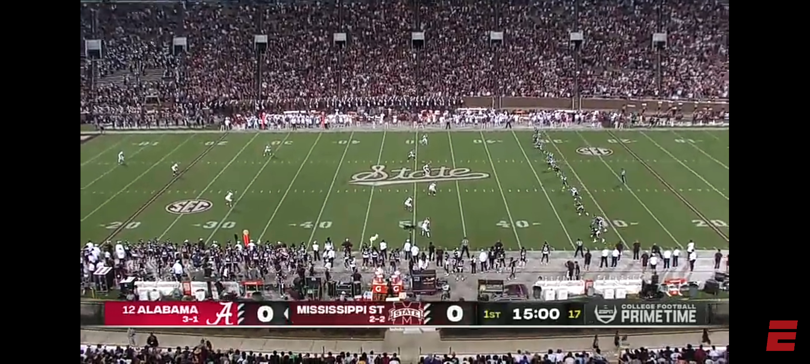 Alabama Crimson Tide vs. Mississippi State Bulldogs