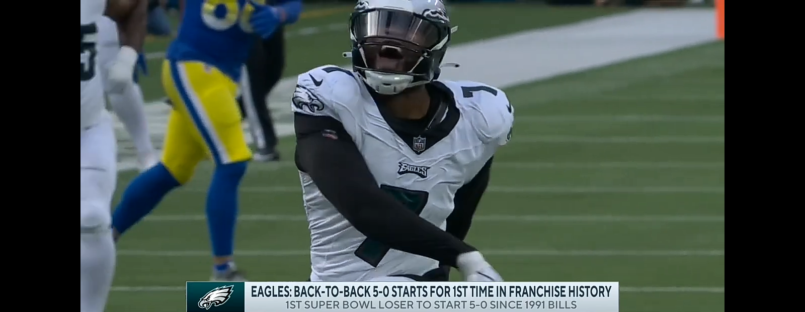 Eagles remain UNDEFEATED with win over Rams