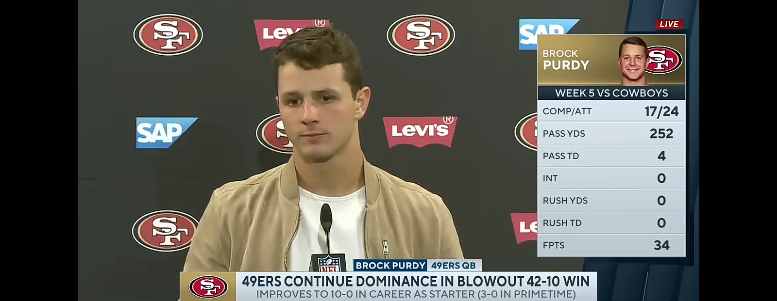 Brock Purdy talks about being in SYNC with 49ers offense after win over Cowboys