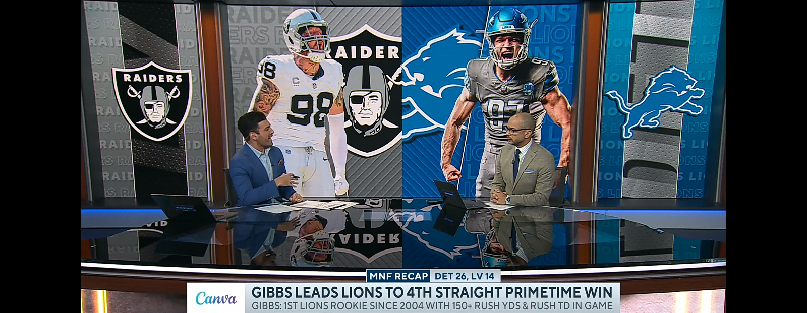 Jahmyr Gibbs GOES OFF as Lions TAKE DOWN Raiders on MNF I Game Recap