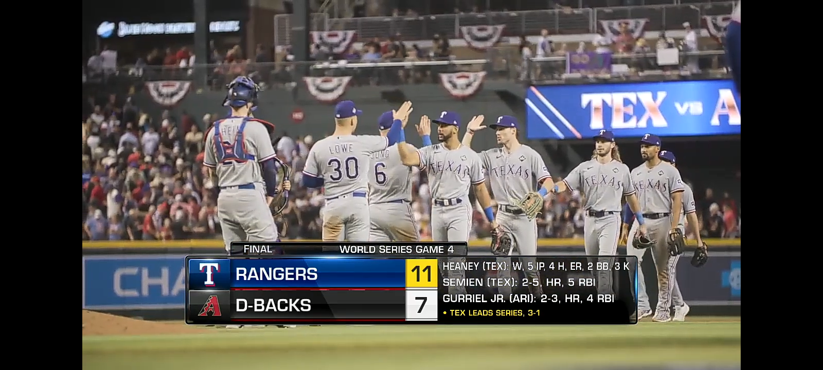 Rangers vs. D-backs World Series Game 4 | MLB Highlights