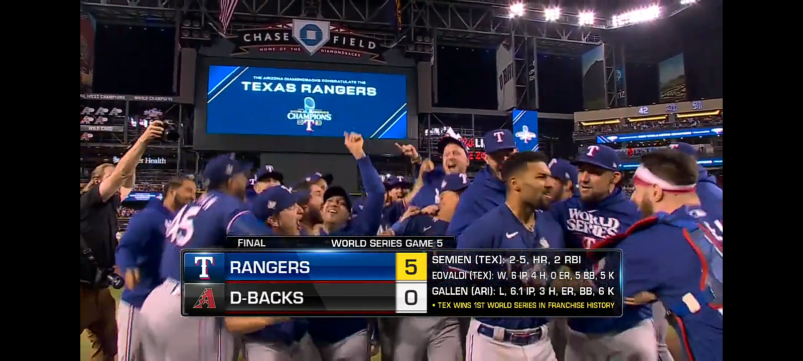 Rangers vs. D-backs World Series Game 5 | MLB Highlights
