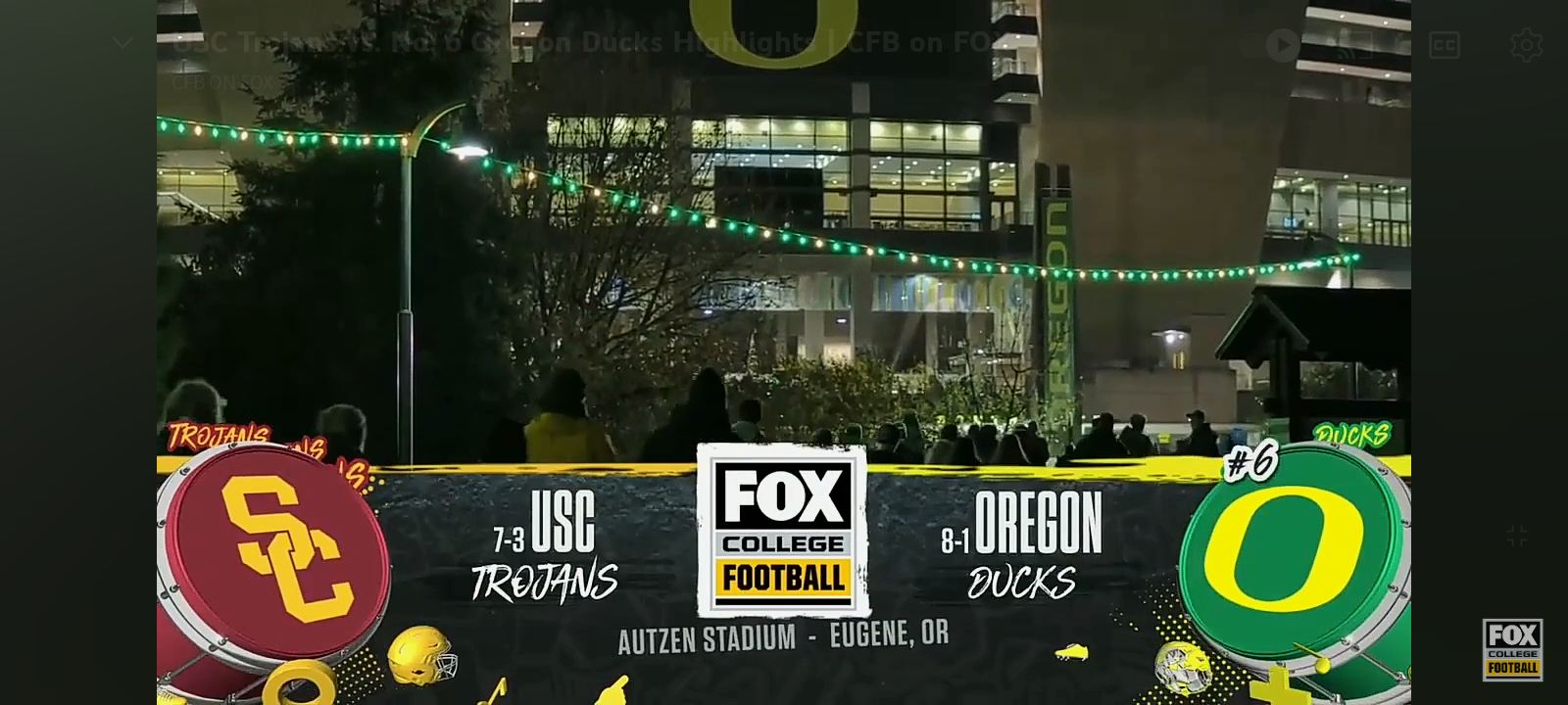 USC Trojans vs. No. 6 Oregon Ducks Highlights