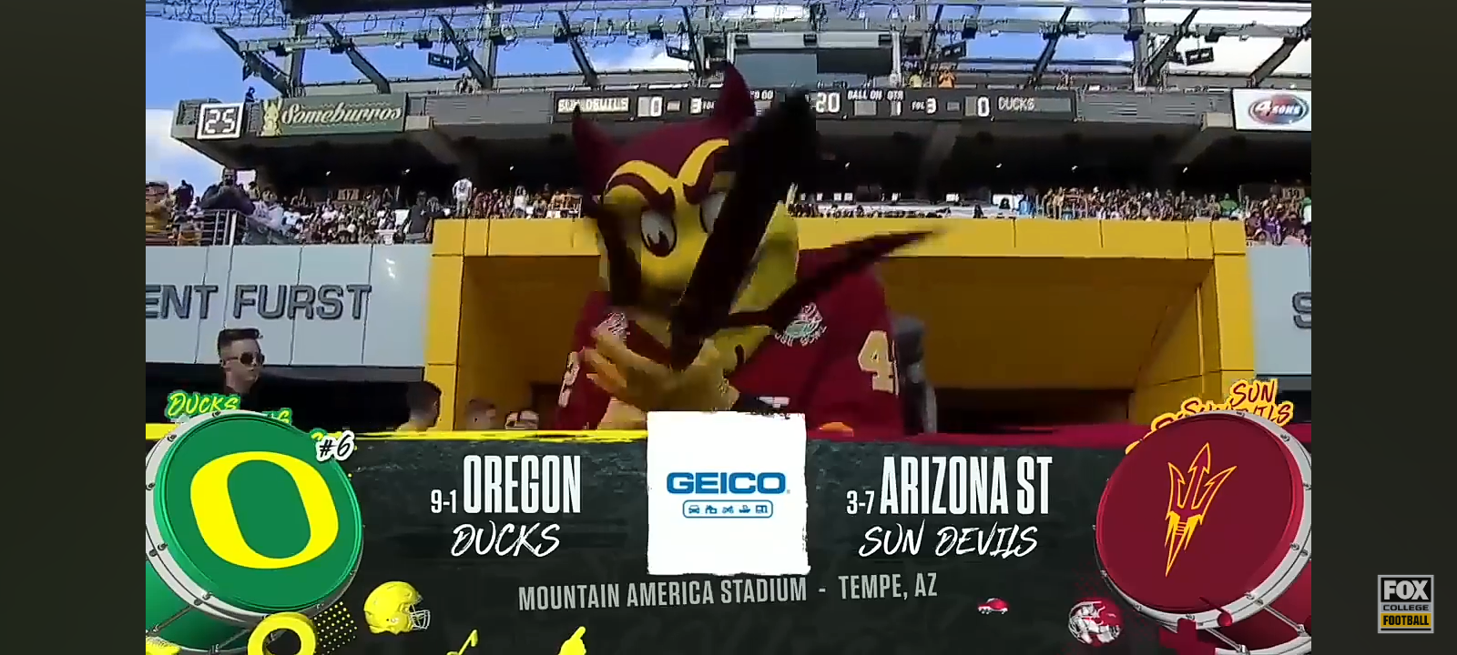 No. 6 Oregon Ducks vs. Arizona State Sun Devils Highlights