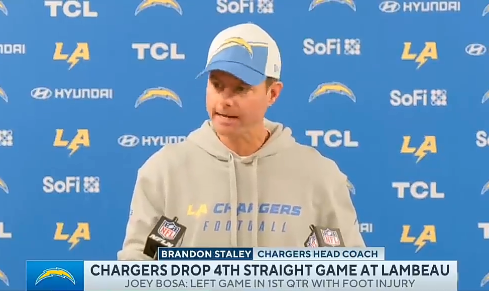 Chargers coach Brandon Staley LASHES OUT at reporters following loss to Packers
