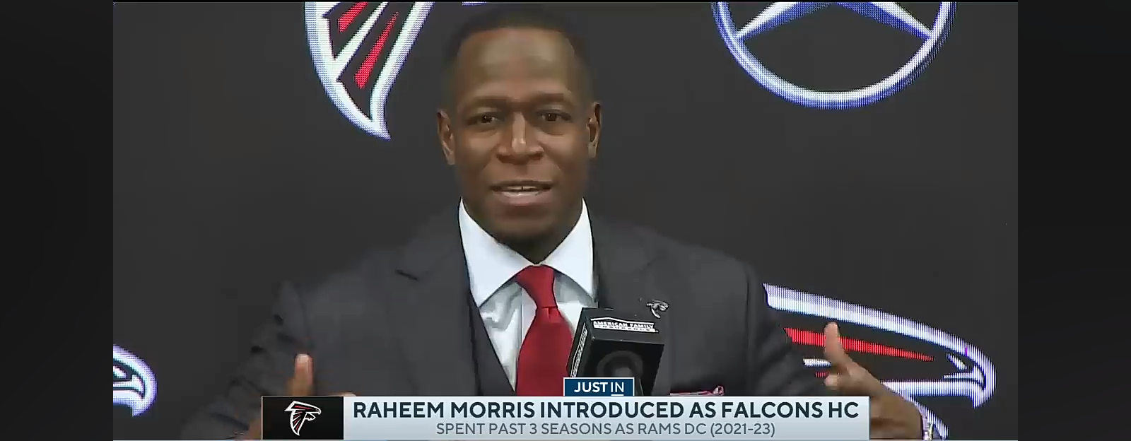 Raheem Morris introduced as Falcons head coach