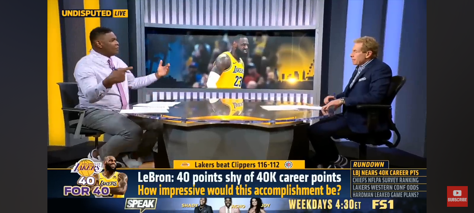This achievement will make him the GOAT! – Skip Bayless on LeBron has 40K career points