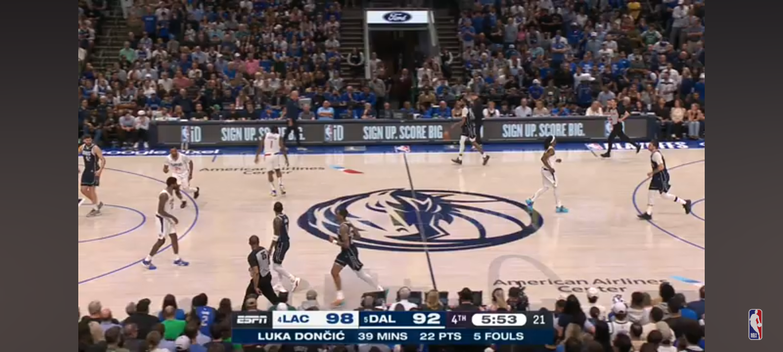 Final 5:55 WILD ENDING #4 Clippers at #5 Mavericks | Game 4