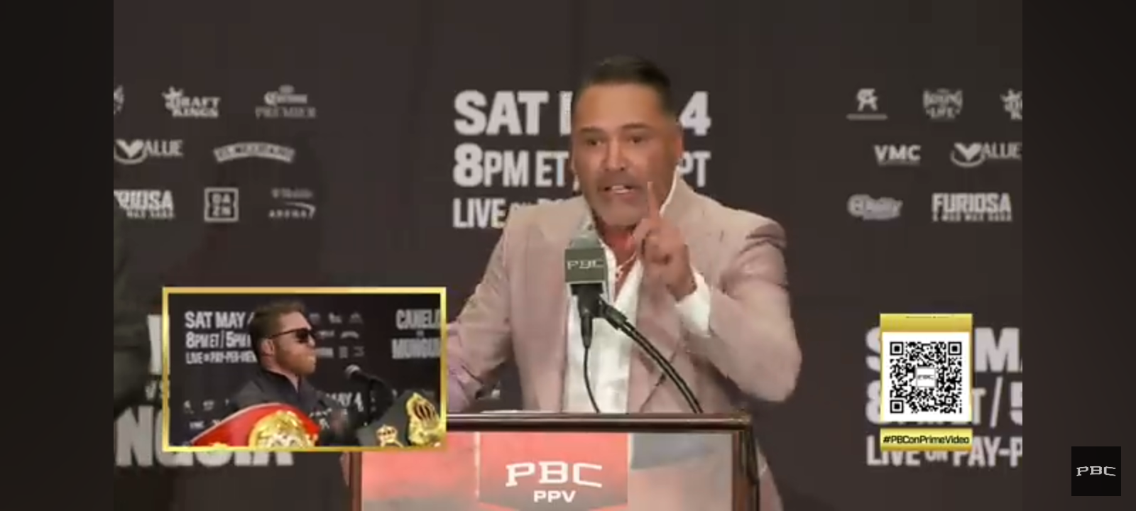 Security forced to separate Oscar de la Hoya and Canelo at Press Conference