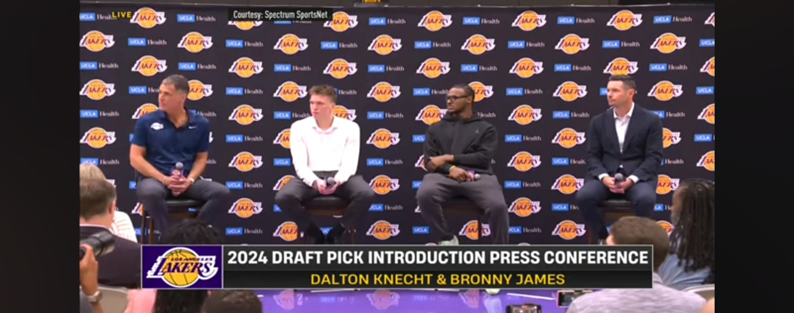 Bronny James & Dalton Knecht Lakers Introduction – Full Press Conference