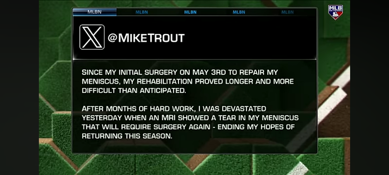 MLB Tonight reacts to the news of Mike Trout’s season-ending knee injury