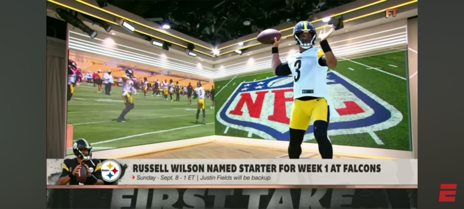 Stephen A. has an idea why Mike Tomlin named Russell Wilson QB1 👀